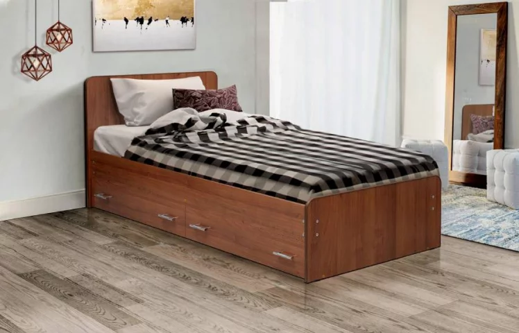 Кровать с ящиками на уголках №5 ЛДСП 700*1900 Белый_0