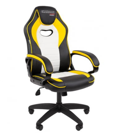 Кресло геймерское CHAIRMAN GAME 16 черный/желтый/белый_0