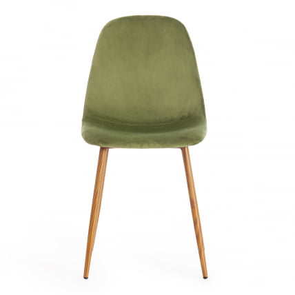 Стул BREEZE (mod. 4724) вельвет/металл, 44 х 53 х 87 см, Green (зеленый) HLR54 / натуральный_4