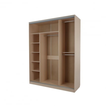 Шкаф-купе Бассо 1-600 бабочки Дуб млечный_1