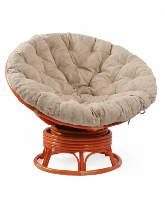 Кресло-качалка Papasan ROCKER MI-004 с подушкой Коньяк_0