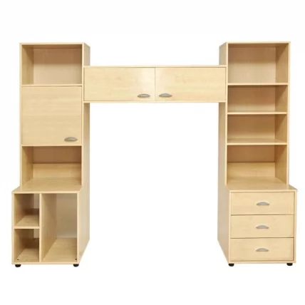 Стеллаж с тумбой под системный блок и дверкой Modul 3 Клен_2