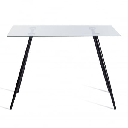 Стол SOPHIA (mod. 5003) металл/стекло (8мм), 110 х 80 х 75 см, черный / прозрачный_2