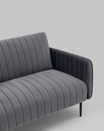 Диван прямой Дрезден велюр Серый_8