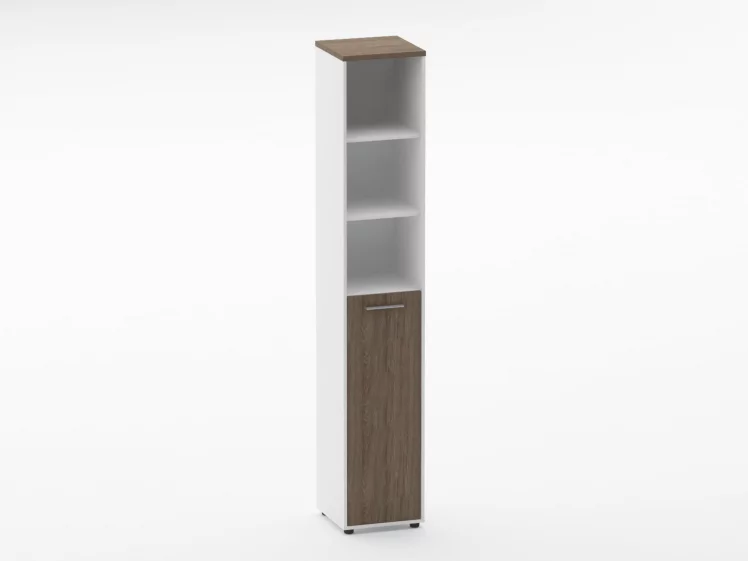 Шкаф 5 узкий верх открытый, низ глухая дверь Deka 10.23.13Пр Дуб Верцаска/Белый_0