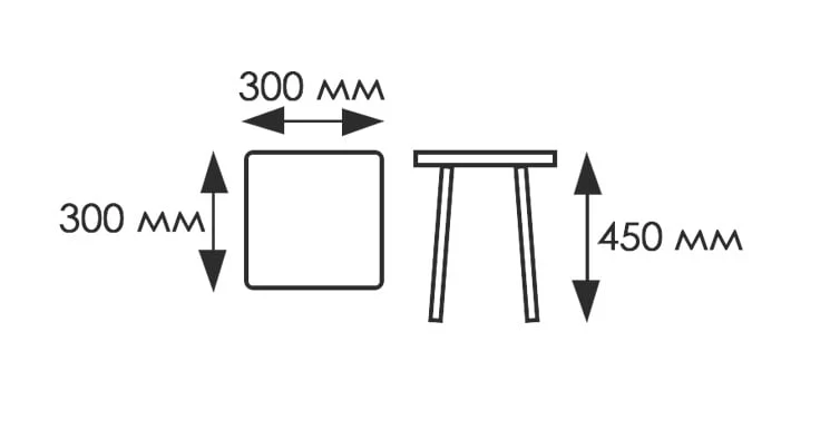 Табурет ЛДСП дуб выбеленный Ноги белые КОМПЛЕКТ 2 шт._1