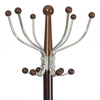 Вешалка Hanami (mod. GH-8617) дерево/хром/мрамор, 37 x 37 x 175 см, Black (Черный) / Walnut (Орех)_2