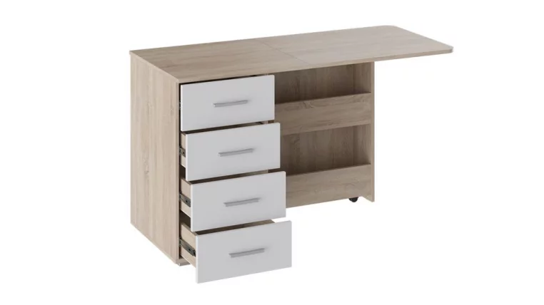 Стол письменный тип 5 Дуб Сонома/Белый ясень_0