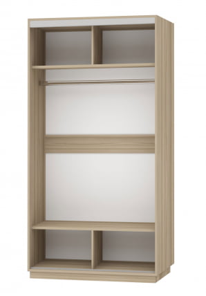 Шкаф-купе двухдверный Экспресс Хит Орхидея белая/Дуб сонома_1