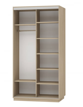 Шкаф-купе двухдверный Экспресс Дуо Медиум 1200х2200h Ясень шимо светлый_1