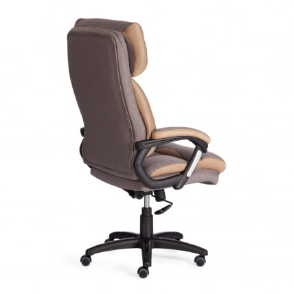 Кресло DUKE ткань рогожка Nice, мокко (серо-бежевая) / сетка бронза, TW-21_3