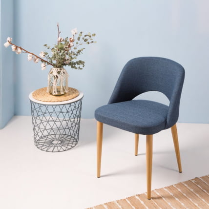 Стул Ларс Блю Арт/Темный Орех / Lars_1