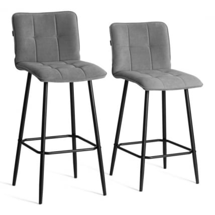 Барный стул Medeo/Медео велюр, бежевый, 7, 45х56х113 см_5