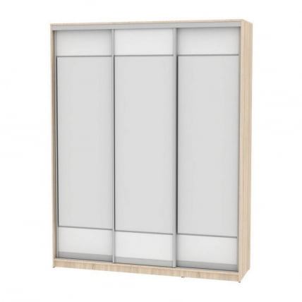 Шкаф-купе B-230х180х60-1(ДСС-Белый-D8D8D8)_0