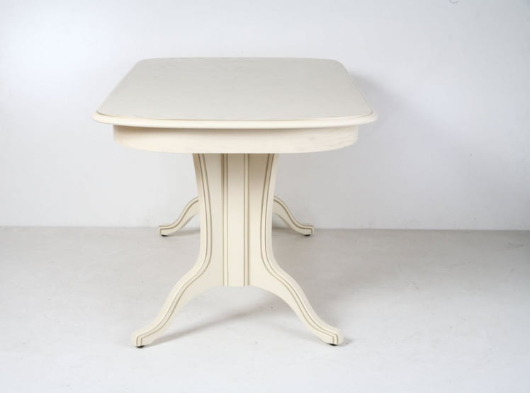 Стол обеденный раскладной Лира-3 (1,4м) тон 2М с золотой патиной_2