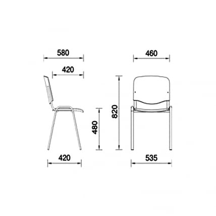 Офисный стул Исо блаcк С50 / Iso black S50_1