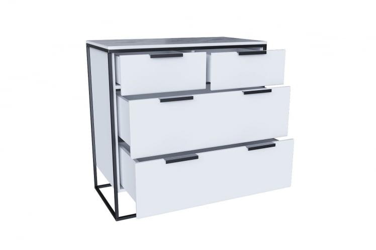 Комод 890 Норд ЛД.677.030.000 Белый/Статуарио_1