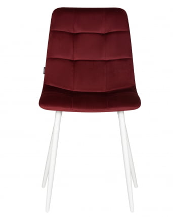 Стул обеденный DOBRIN CHILLY (Бордовый Holland 47, основание белое)_5