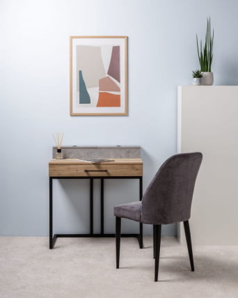 Стул Ален Блю/Натуральный Дуб / Alen_4