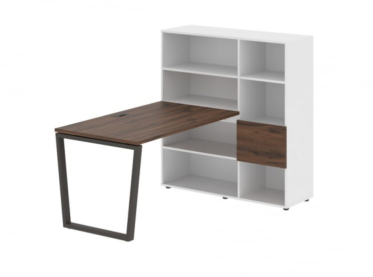 Рабочая станция EDIS EVRST 1213 Дуб Денвер темный Мокко Белый_0