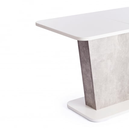 Стол обеденный GENT ЛДСП, 110-145x68,6x75,5 см, Белый/Бетон_8