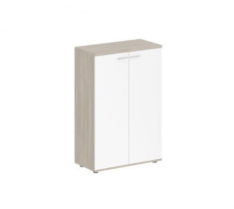 Шкаф средний двухдверный Sigma SG.813.OD.WH Дуб темный Белый_0