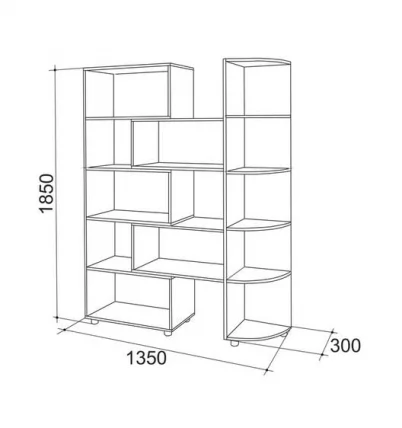 Стеллаж 2 Венге_76267_3