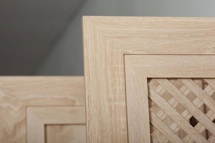 Шкаф кухонный 800 с открытой полкой с решеткой Кантри ЛД 235.293.000 Сономе эйч светлая_1