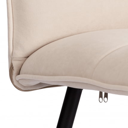 Стул обеденный Sweet LT, велюр, молочный/черный, 4, 41х55х88 см_8