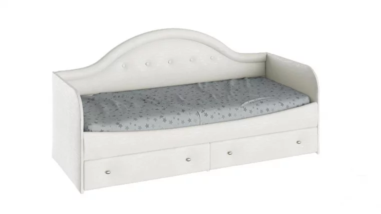 Кровать с мягкой спинкой Адель тип 1 Крем_2