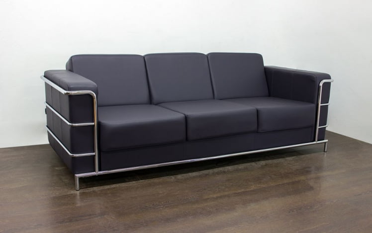 Диван четырехместный Кватро (три подушки) экокожа Domus Antracite_0