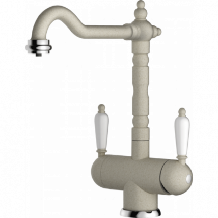 Смеситель Omoikiri Amagasaki-Sa Латунь/Гранит/Бежевый_0