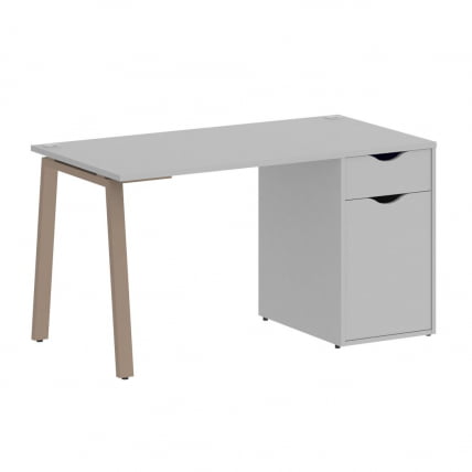 Стол письменный HOME OFFICE VR.SP-3-138.1.A Серый/Мокко металл_0