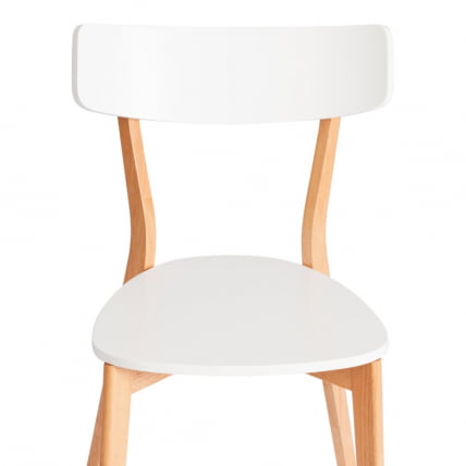 Стул Claire сиденье МДФ, опоры дерево гевея, белый / натуральное дерево, 48 x 49,5 x 81,5 x SH44см_7