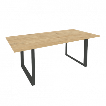 Стол переговорный на О-образном м/к ONIX O.MO-PRG-19 Тиквуд Светлый/Антрацит_0