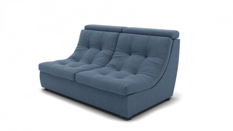 Диван Монако-1 (ЗР) Цвет фасада: Голубой; Тип: Прямой; Материал фасада: Металл/Велюр_0