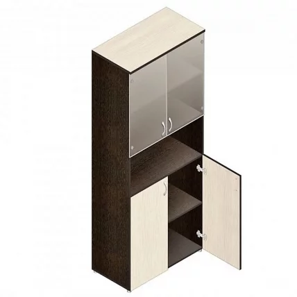 Шкаф для документов с тонированными стеклами Р.Ш-4СТ Венге_0