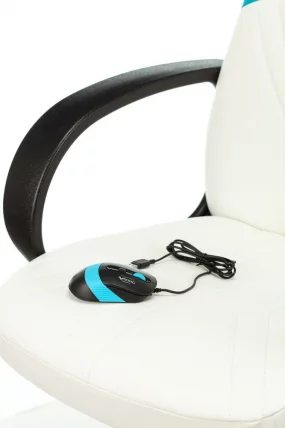 Геймерское кресло Бюрократ ZOMBIE RUNNER Белый-голубой_7