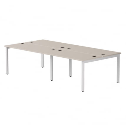 Бенч-система на 4 места на металлокаркасе, опоры 90 гр Everprof EVO 254S120 Кашемир Белый_0