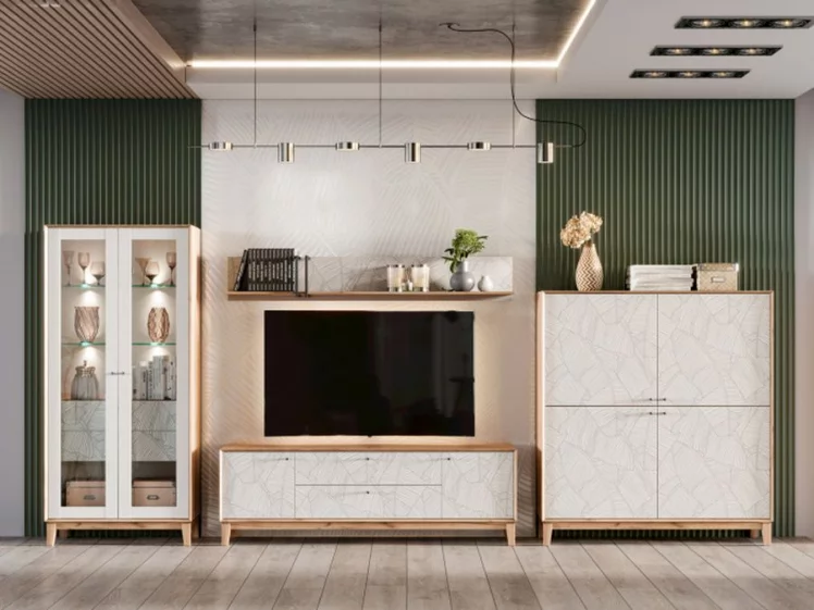 Тумба 1800 Ройбен ЛД 640.020.000 Дуб золотой Белый_1