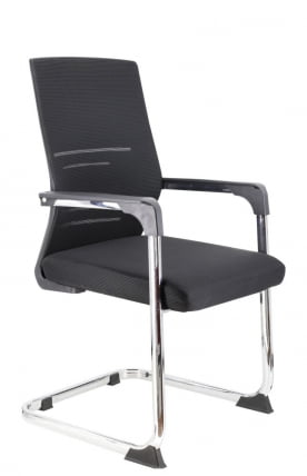 Кресло для посетителей Everprof Visit Сетка Черный_0