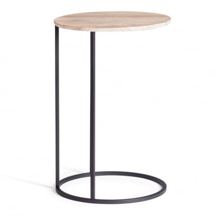 Журнальный стол Mone МДФ/металл, 45х45х70,5 см, дуб беленый/черный_1