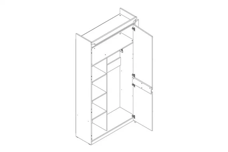 Шкаф двухдверный Соренто 14 Дуб Стирлинг_2