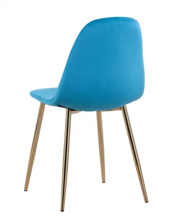 Стул Валенсия велюр золотые ножки Аквамарин_5
