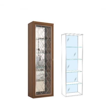 Пенал-витрина Ливорно ЛШ-7 Орех Донской_0