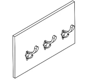 Вешалка-панель с крючками KHP 530 Белый_1