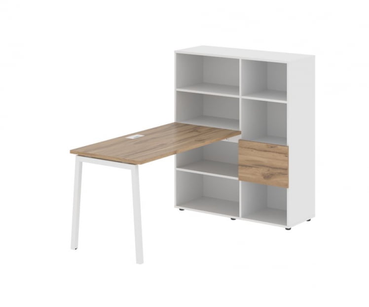 Рабочая станция EDIS ELRST 1113 Дуб Денвер светлый Белый Белый_0