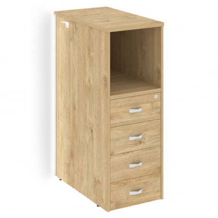 Тумба с подсветкой 4 ящика завершающая, правая ONIX O.R-TV-4.S(R) Тиквуд светлый_0