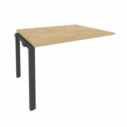 Проходной наборный элемент переговорного стола ONIX O.MP-NPRG-2 Тиквуд Светлый/Антрацит_0