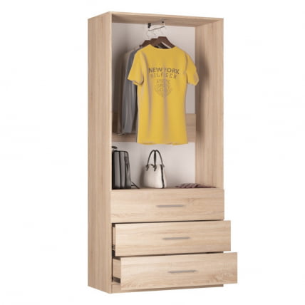 Шкаф распашный R-198х90х45-4(Белый)_1